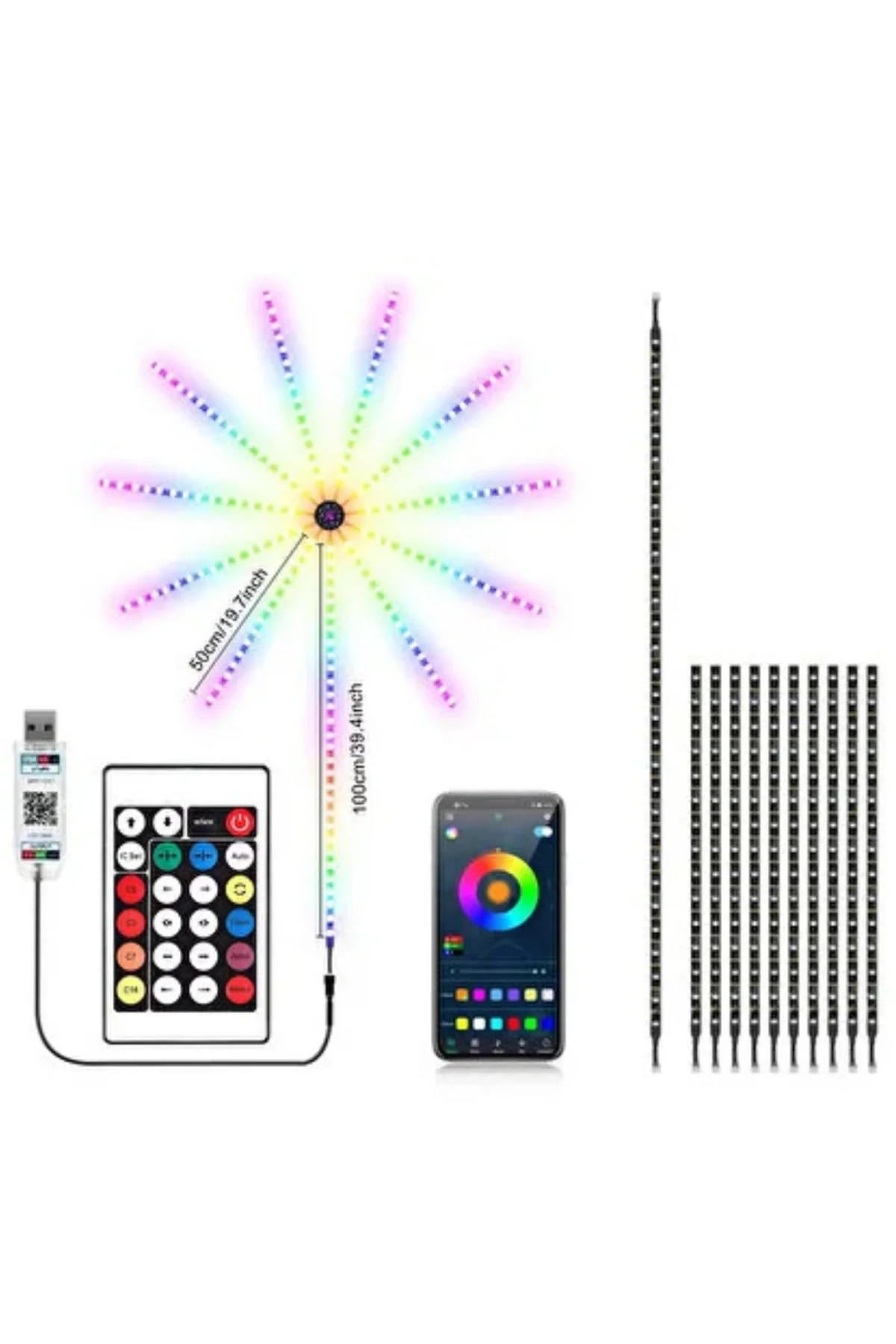 Uygulama Destekli RGB LED . Duvar Aydınlatması