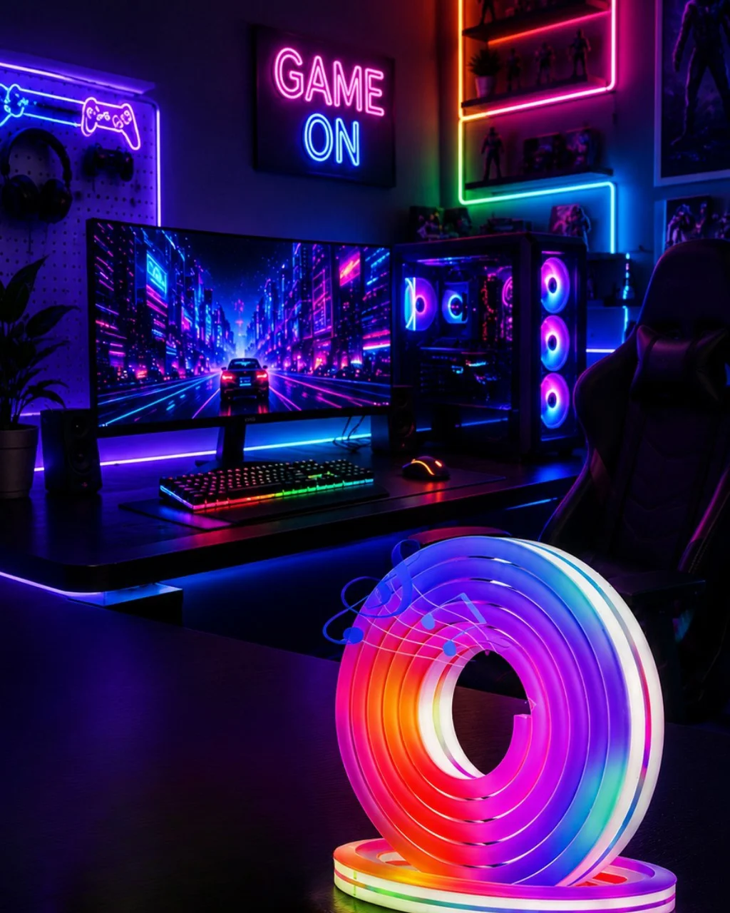 Uygulama Kontrollü Rgb Neon Led Şerit Işık 16 Milyon Renk Destekli - Lisinya Diğer