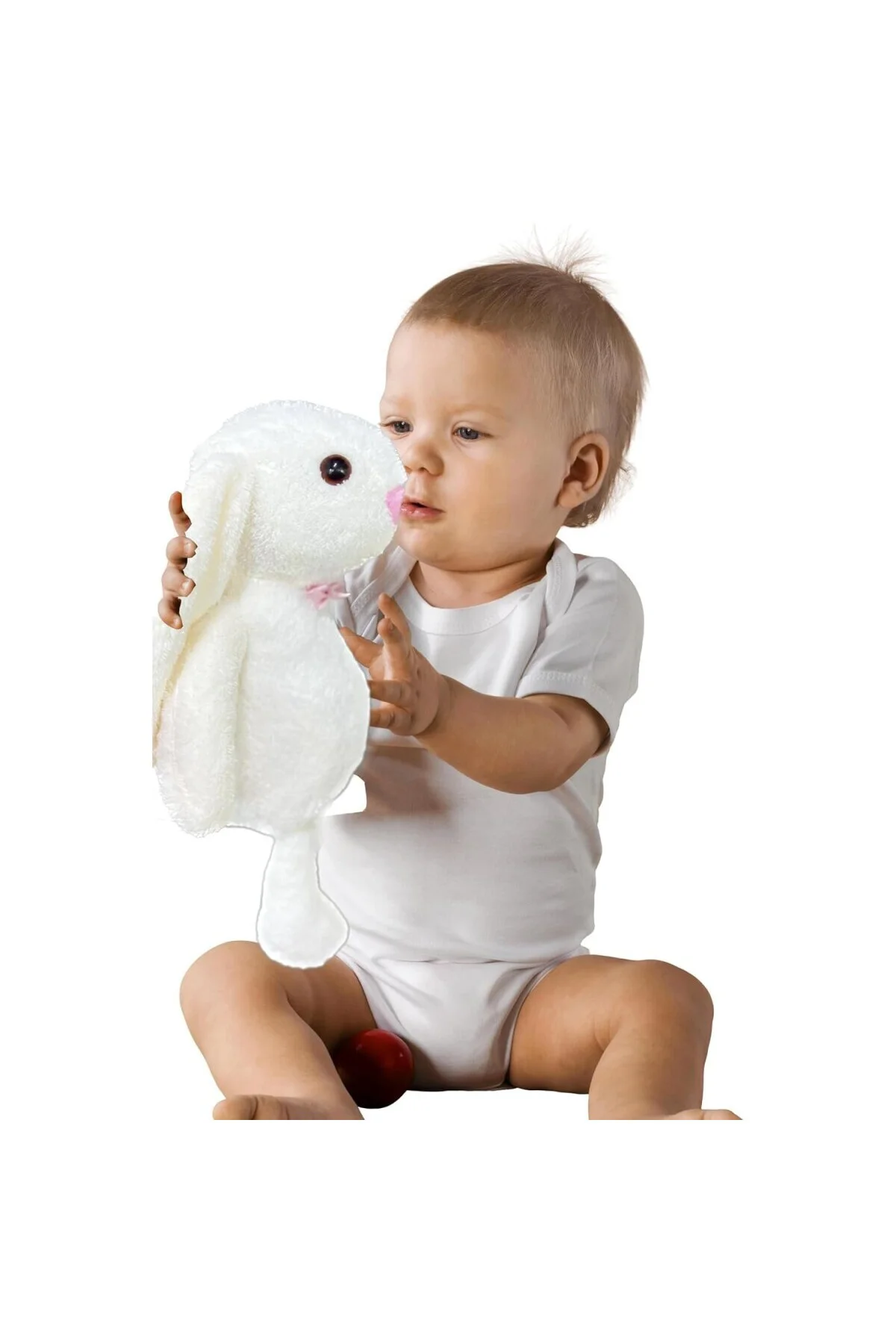 Uyku Arkadaşım Uzun Kulak Bunny Peluş Tavşan 65 cm Beyaz