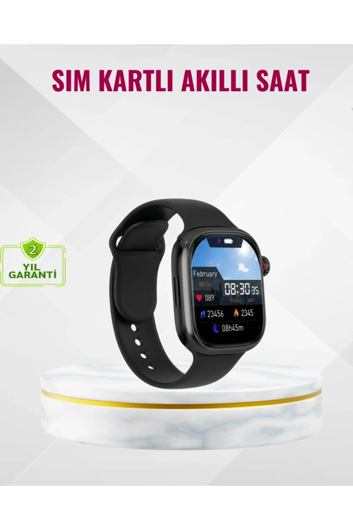 Uyku Takipli Gps’li Sım Kart Destekli Akıllı Saat