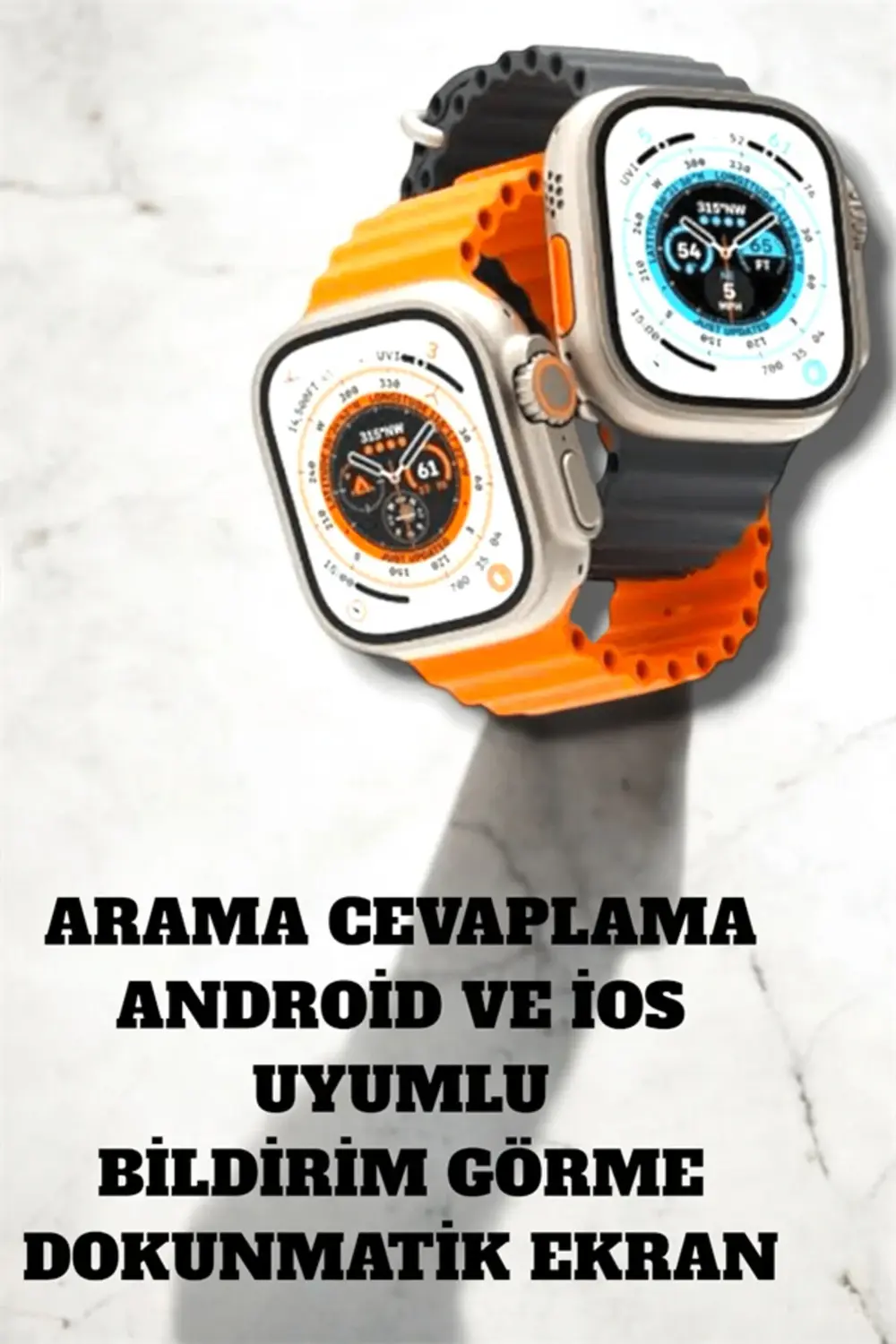 Uyku ve Nabız Takipli, Wireless Şarjlı Akıllı Saat Android ve iOS