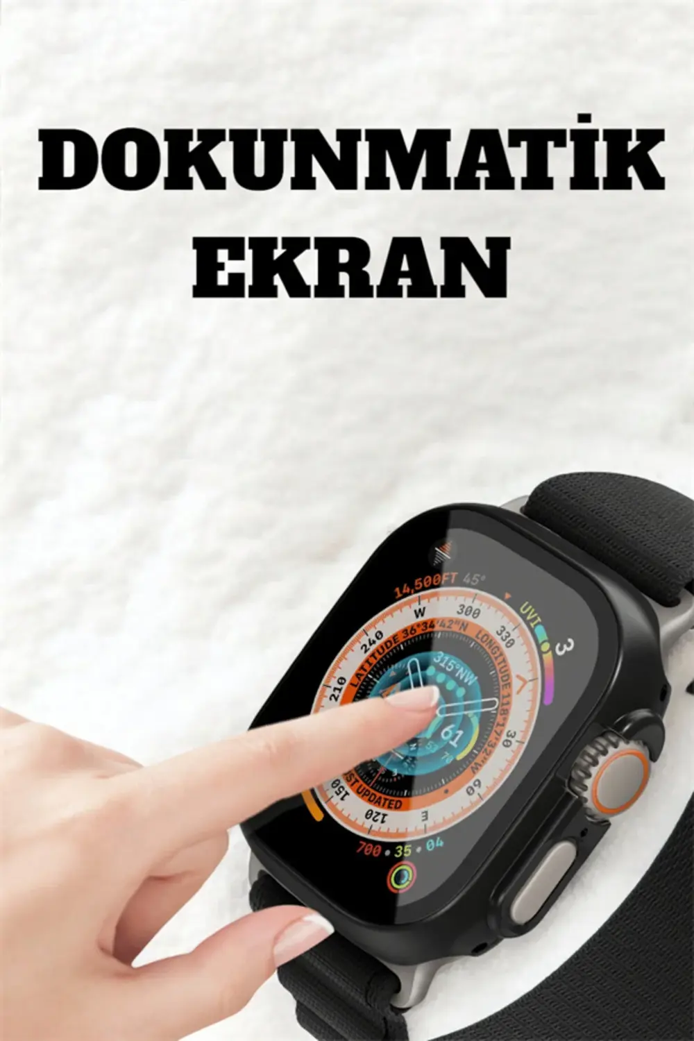 Uyku ve Nabız Takipli, Wireless Şarjlı Akıllı Saat Android ve iOS