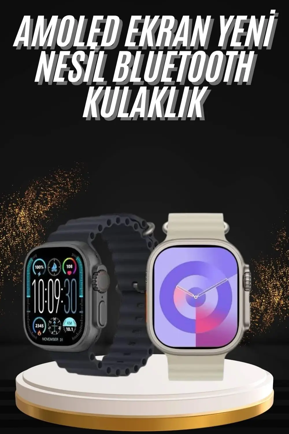 Uyku ve Sağlık Takibi Yapabilen GPS Uyumlu Plastik Kordonlu Akıll