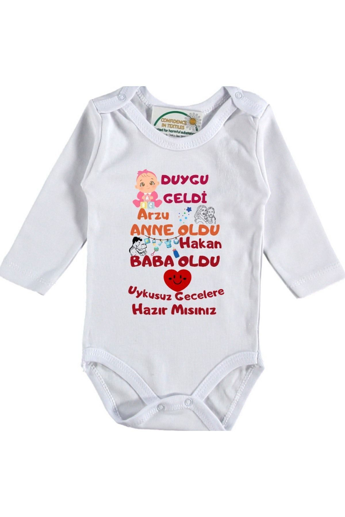 Uykusuz Gecelere Hazırmısınız Yazılı Kişiye özel Kız Bebek Zıbın