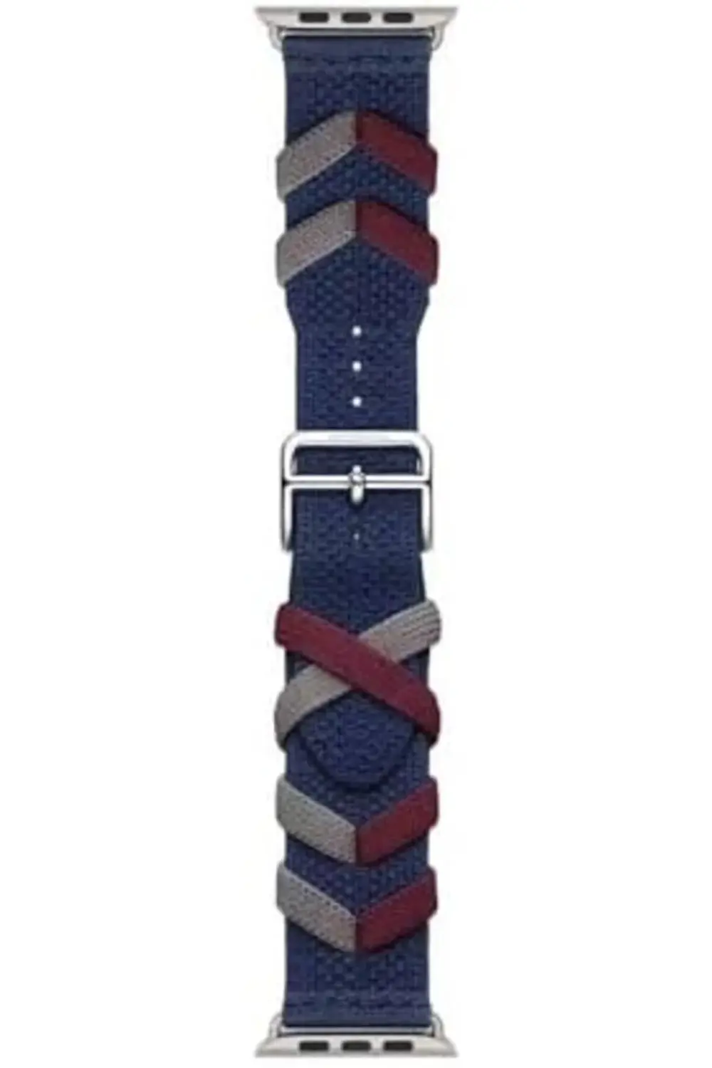 Uyumlu 42mm KRD-97 Sarmal Örgü Tasarımlı Kordon Lacivert