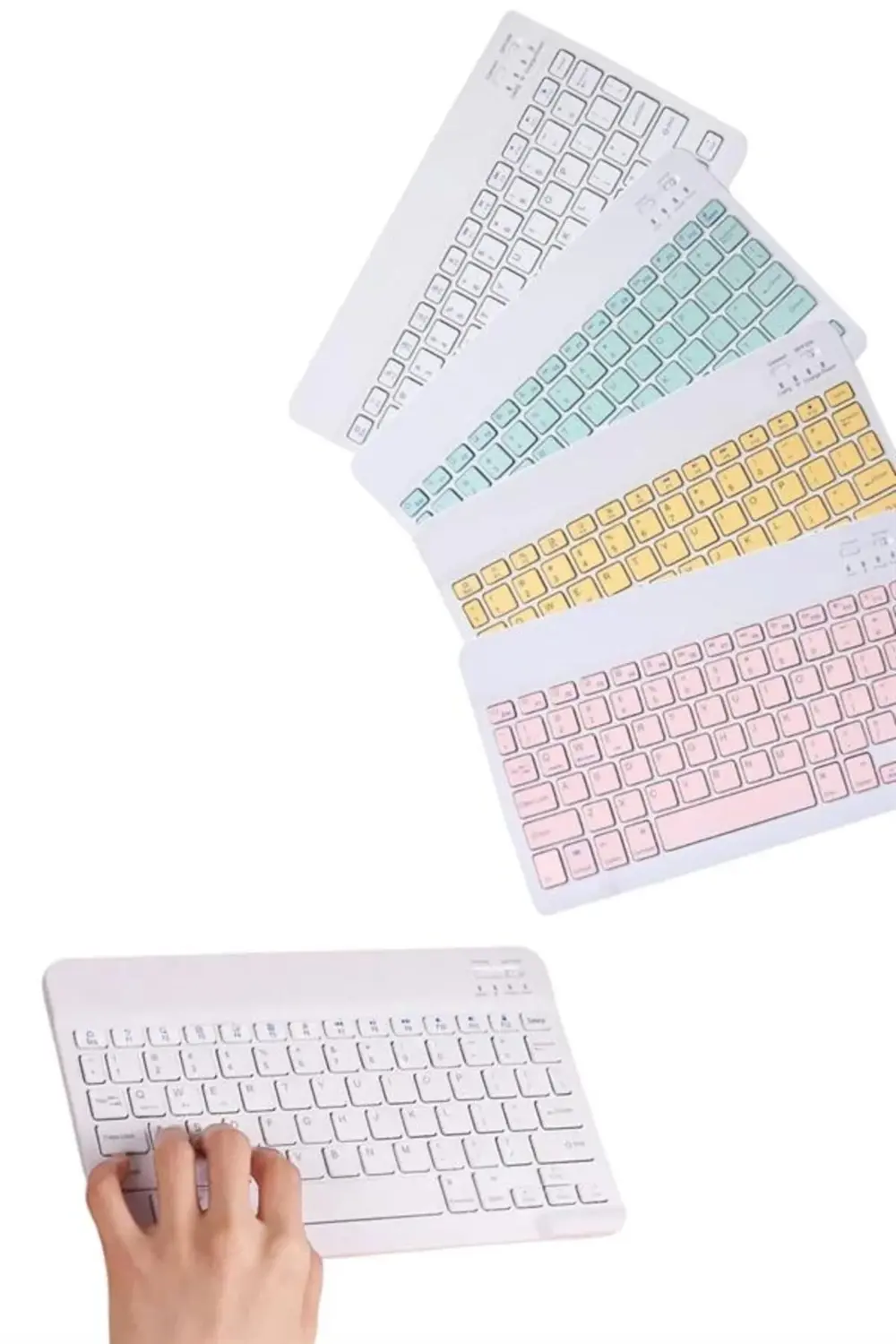 Uyumlu Kablosuz Bluetooth Şarj Edilebilir Mini Q Klavye