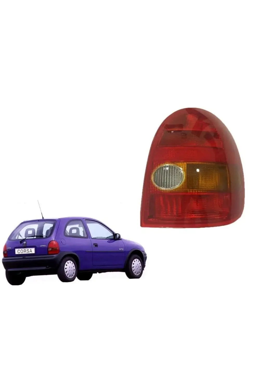 Uyumlu Opel Corsa B Kasa Sağ Arka Stop Lambası Tek Kapı 1993--200