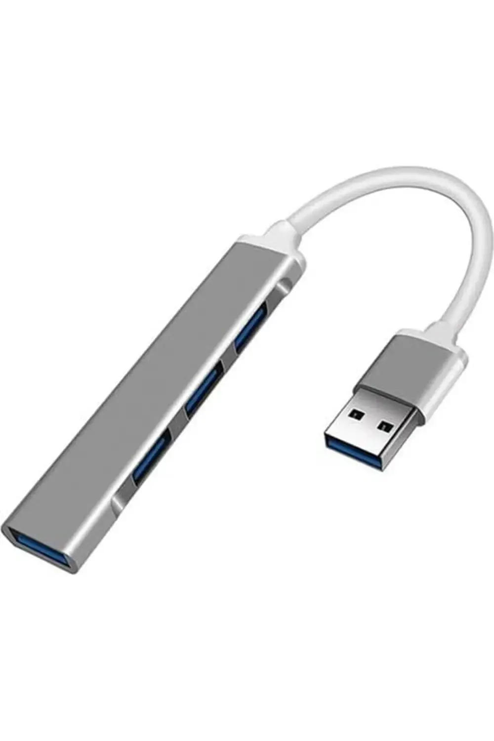 Uyumlu USB To 4 USB 3.0 Çevirici, Gri