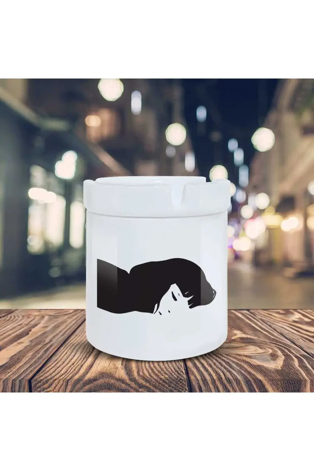 Uyuyan Kız Küllük Illüstrasyon Baskılı Kül Tablası K-31