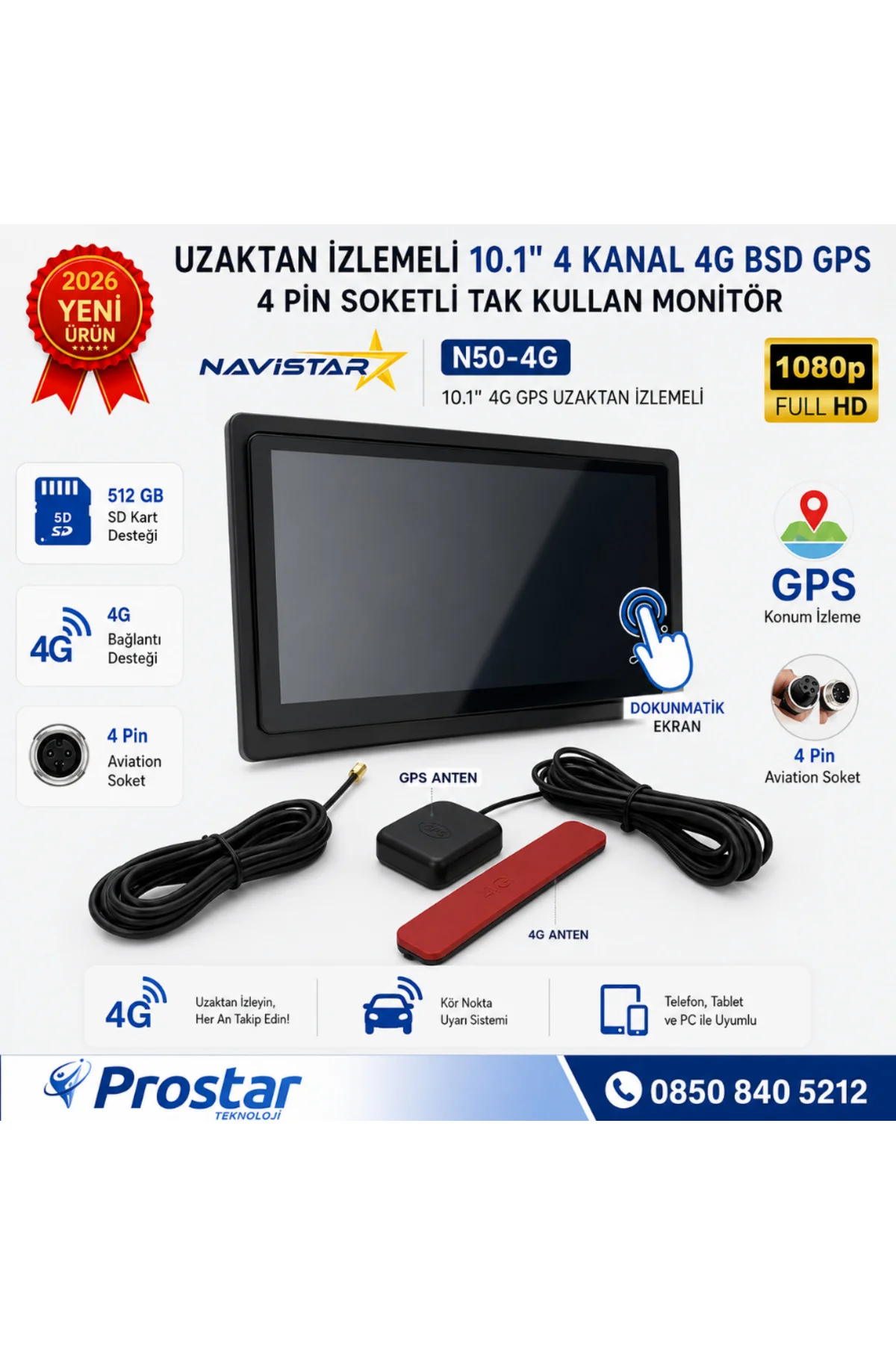 Uzaktan izlemeli 10.1 inç Dokunmatik 4 Kanal 4G GPS BSD Kör Nokta Uyarı Sistemli Monitör Uzaktan izlemeli 10.1 inç Dokunmatik 4 Kanal 4G GPS BSD Kör Nokta Uyarı Sistemli Monitör