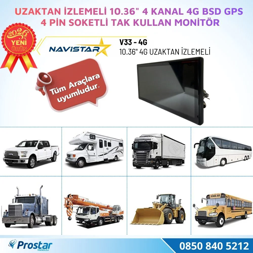 Uzaktan izlemeli 10.36 inç Dokunmatik 4 Kanal 4G GPS BSD Kör Nokt