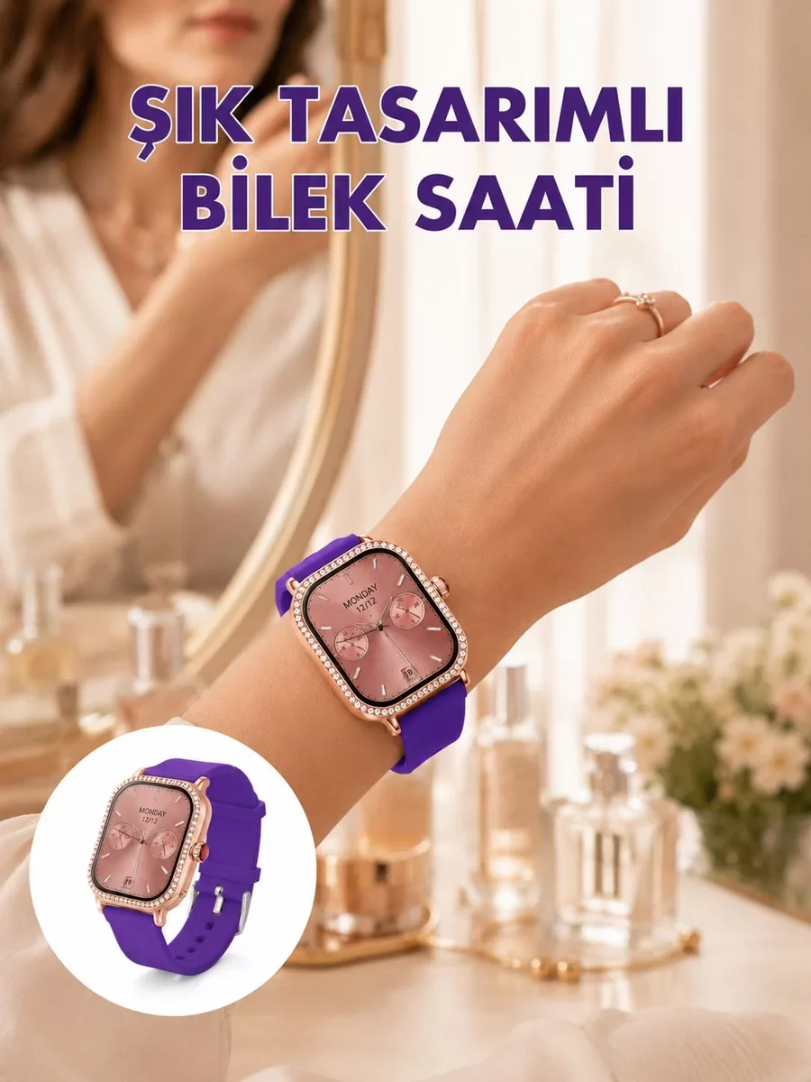 Uzaktan Kamera Kontrollü Kadın Akıllı Saat Seti