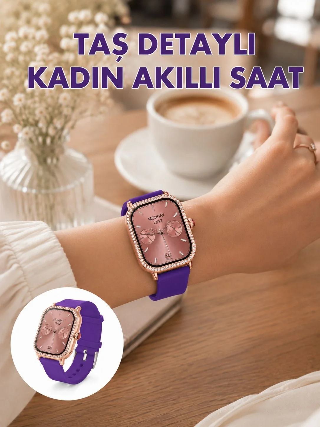 Uzaktan Kamera Kontrollü Kadın Akıllı Saat Seti