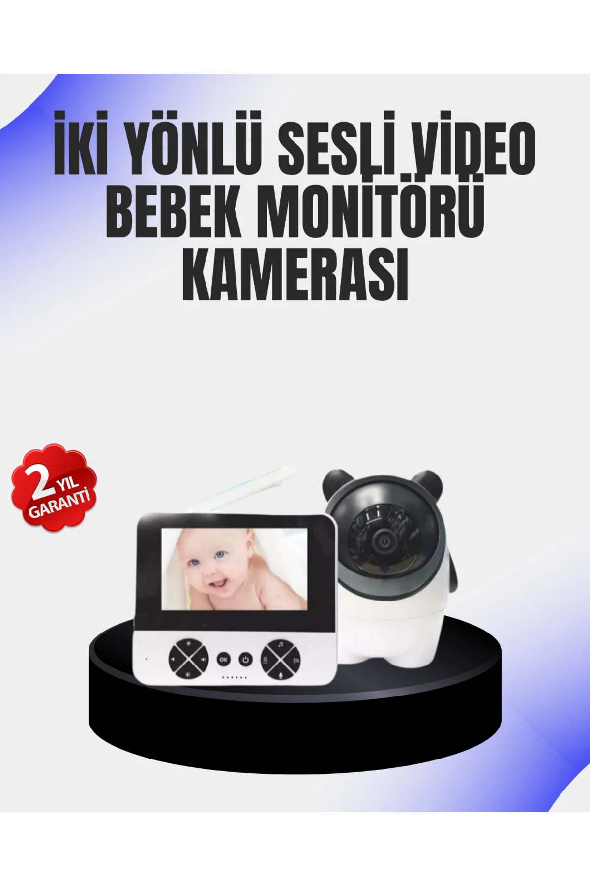 Uzaktan Kontrollü Bebek Kamerası Ninni ve Zoom Özellikli