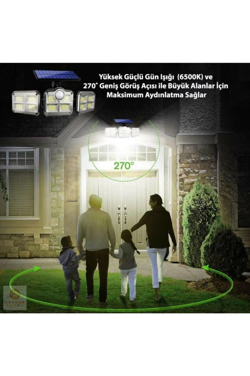 Uzaktan Kumandalı 122 Led Sensörlü Solar Bahçe Aydınlatma Lambası Uzaktan Kumandalı 122 Led Sensörlü Solar Bahçe Aydınlatma Lambası