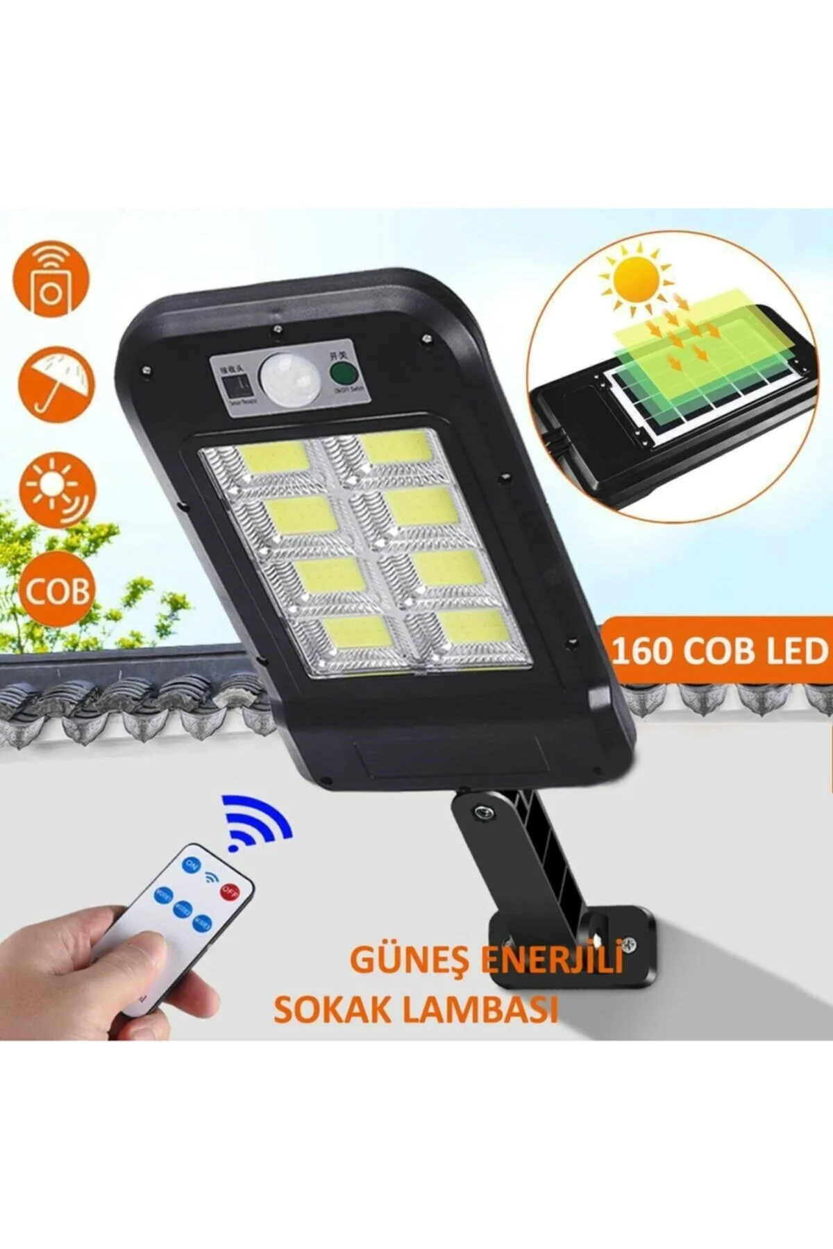 Uzaktan Kumandalı 160 Led Solar Bahçe Lambası Fiyatı, Yorumları ve Özellikleri