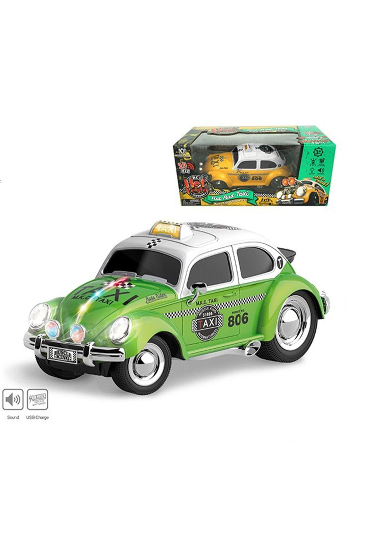 Oyuncak Store Uzaktan Kumandalı 2.4G Radyo Kontrollü Kumandalı Klasik Vosvos Ar