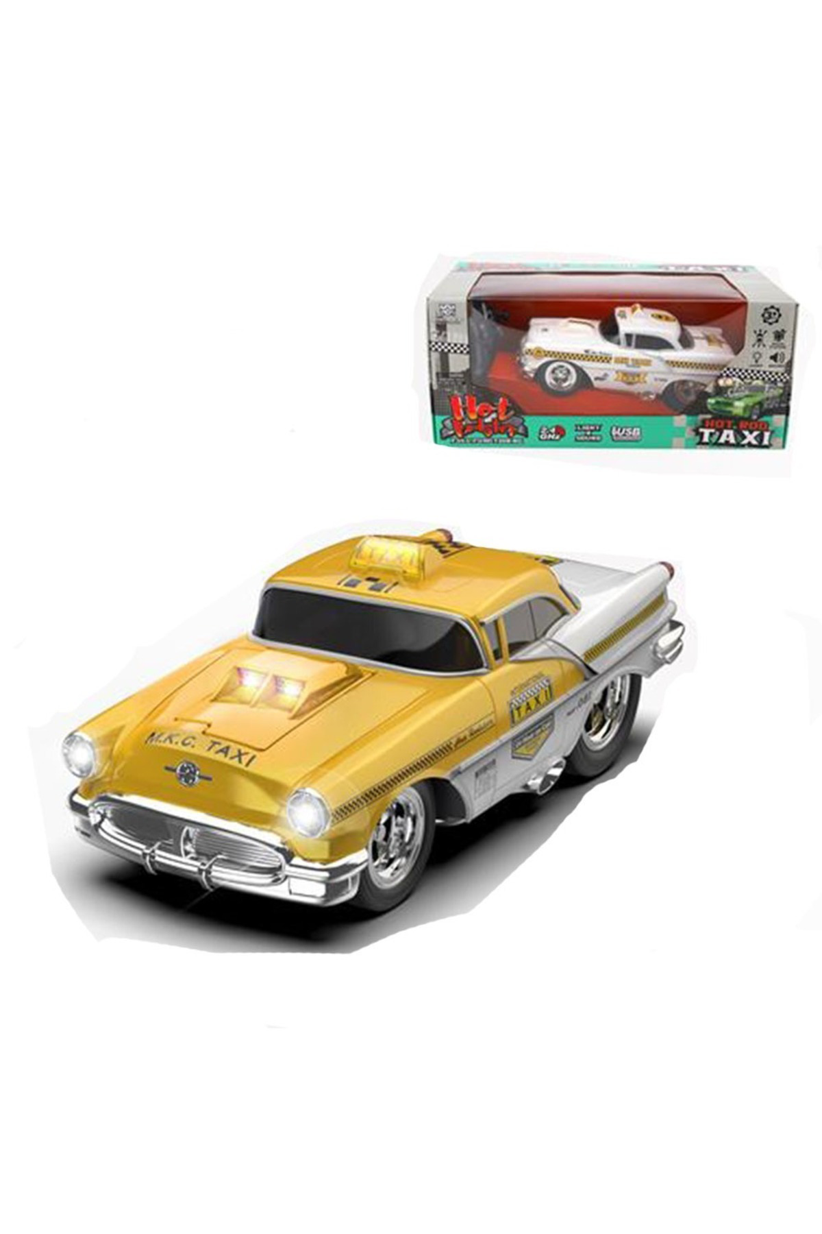 Oyuncak Store Uzaktan Kumandalı 2.4G Radyo Kontrollü Kumandalı Taksi Arabası Le