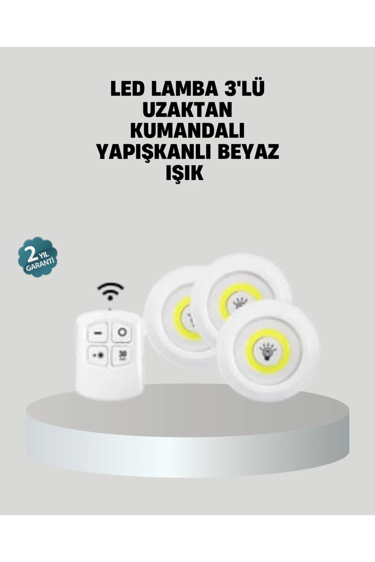 Uzaktan Kumandalı 3’lü Ayarlanabilir Spot LED Işık Seti