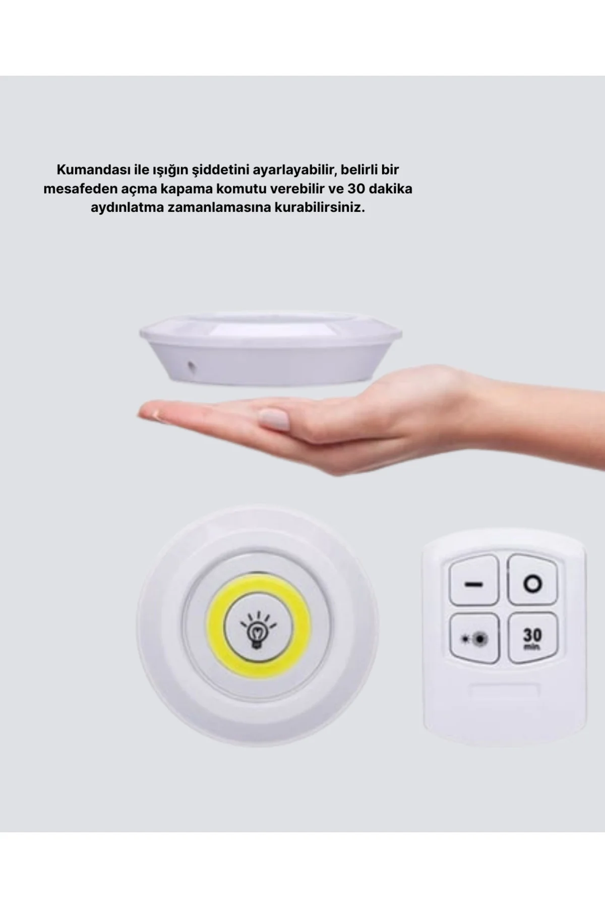 Uzaktan Kumandalı 3’lü Ayarlanabilir Spot LED Işık Seti