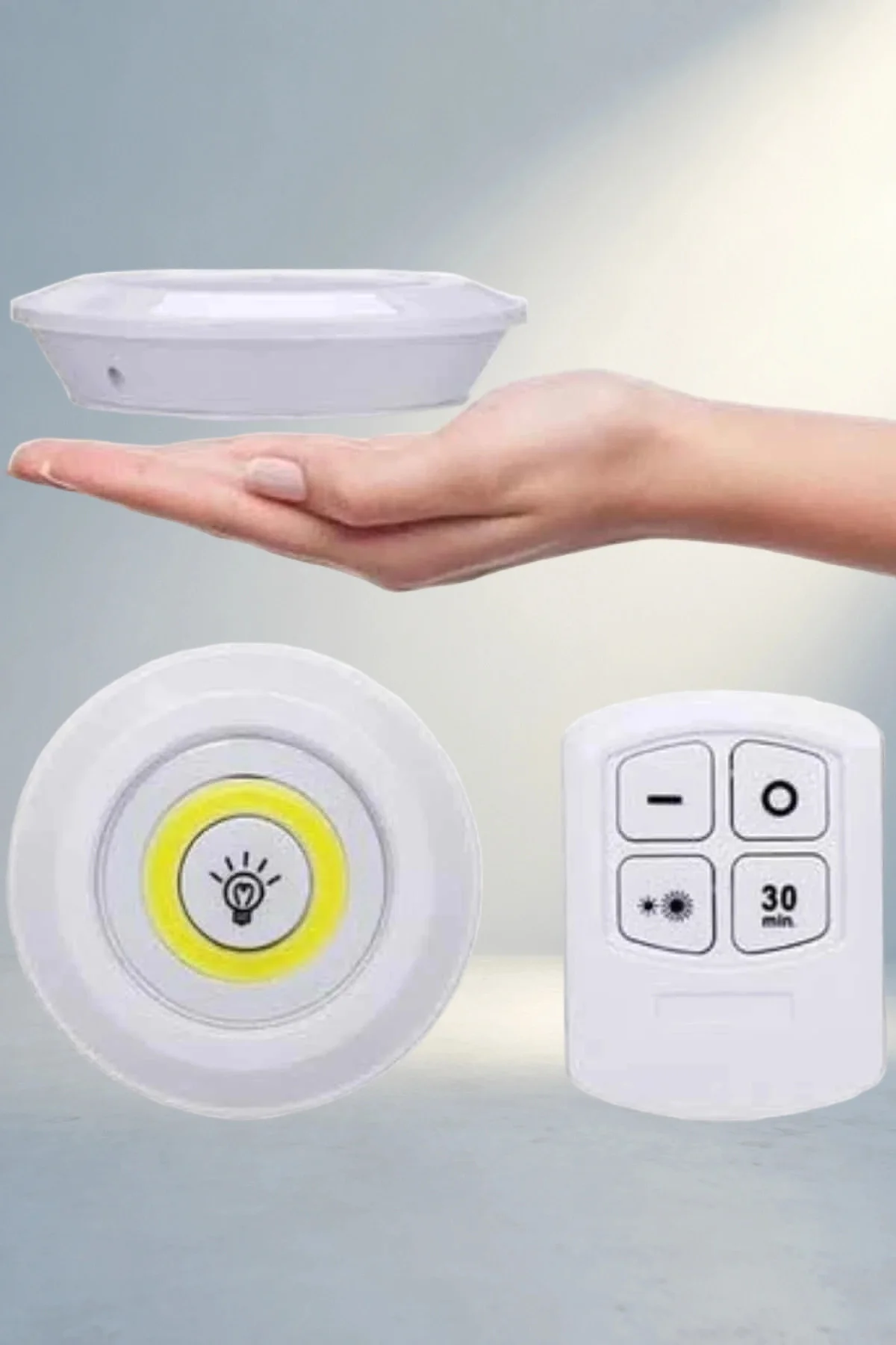 Uzaktan Kumandalı 3'Lü Spot Led Işık Seti Pilli Uzaktan Kumandalı 3'Lü Spot Led Işık Seti Pilli