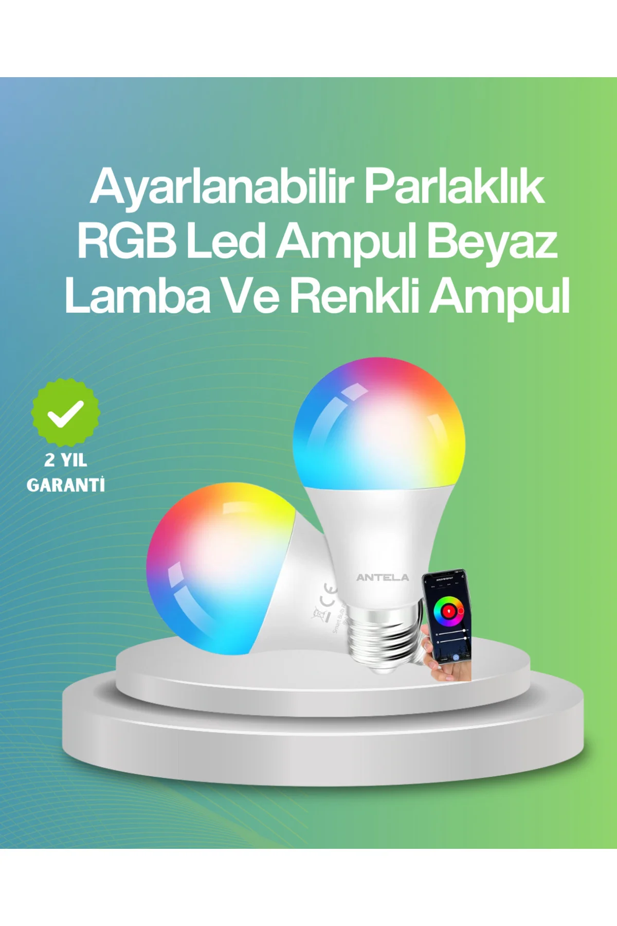 Uzaktan Kumandalı Akıllı LED Ampul Enerji Tasarruflu - ayr9094-63