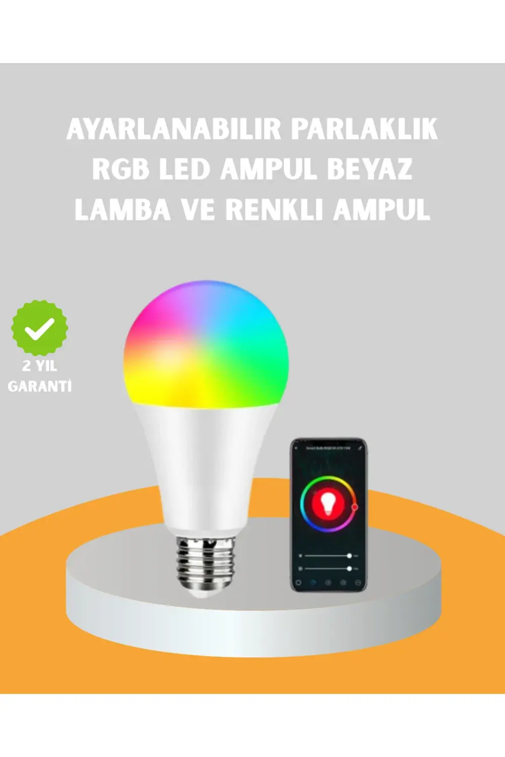 Uzaktan Kumandalı Akıllı LED Ampul, Enerji Tasarruflu