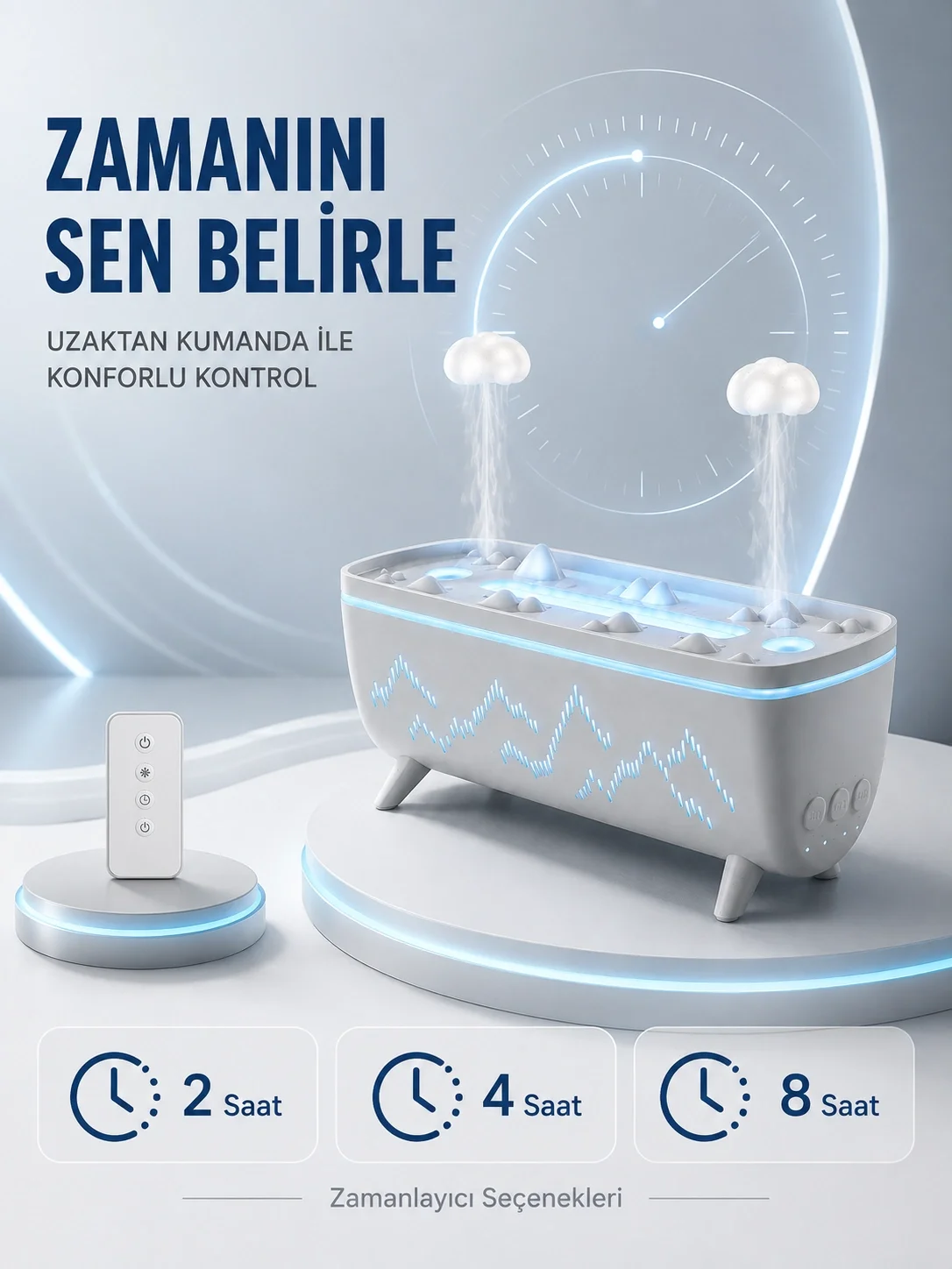 Uzaktan Kumandalı Aroma Difüzörü Sessiz Hava Nemlendirici Alev Efektli 2 4 8 Saat Zamanlayıcılı Uzaktan Kumandalı Aroma Difüzörü Sessiz Hava Nemlendirici Alev Efektli 2 4 8 Saat Zamanlayıcılı