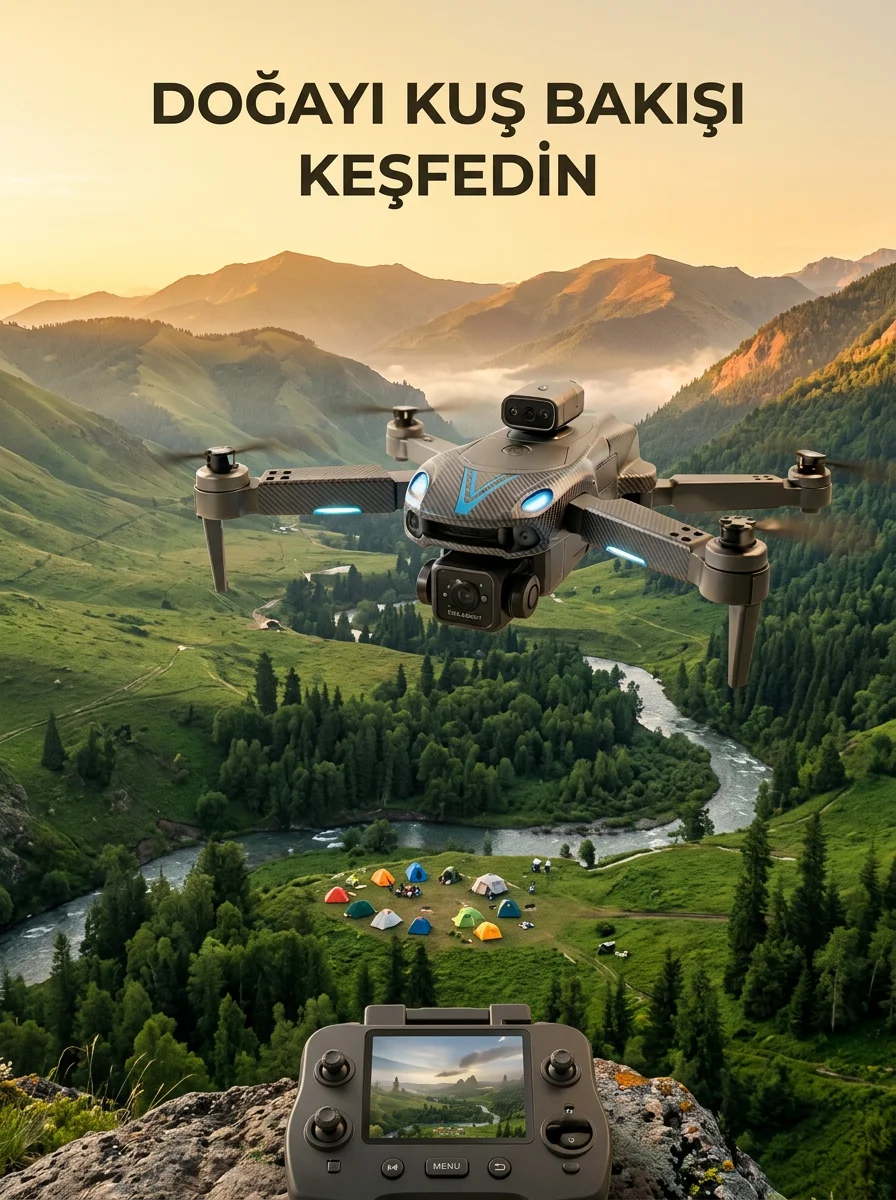 Uzaktan Kumandalı Çift Kameralı Hobi ve Fotoğraf Drone'u Uzaktan Kumandalı Çift Kameralı Hobi ve Fotoğraf Drone'u