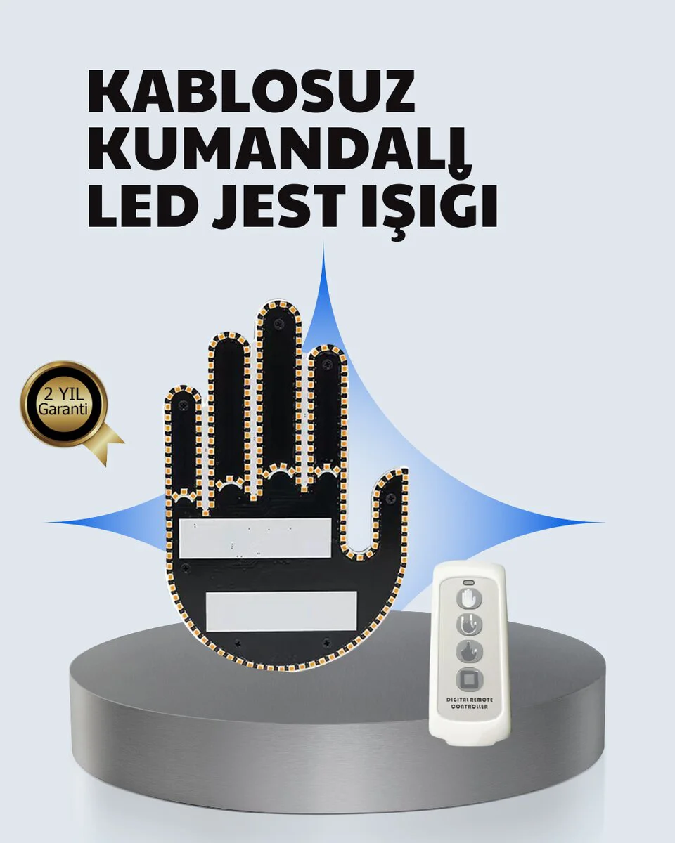 Uzaktan Kumandalı Çok Fonksiyonlu Araç LED Işığı - 3 Hareketli Jest Işığı