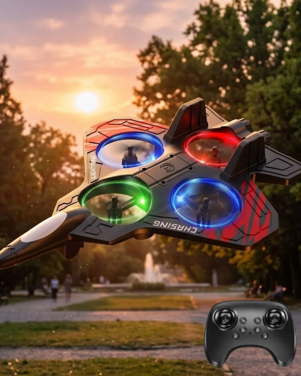 Uzaktan Kumandalı Drone Uçak LED Işıklı 360 Derece Akrobatik Hare