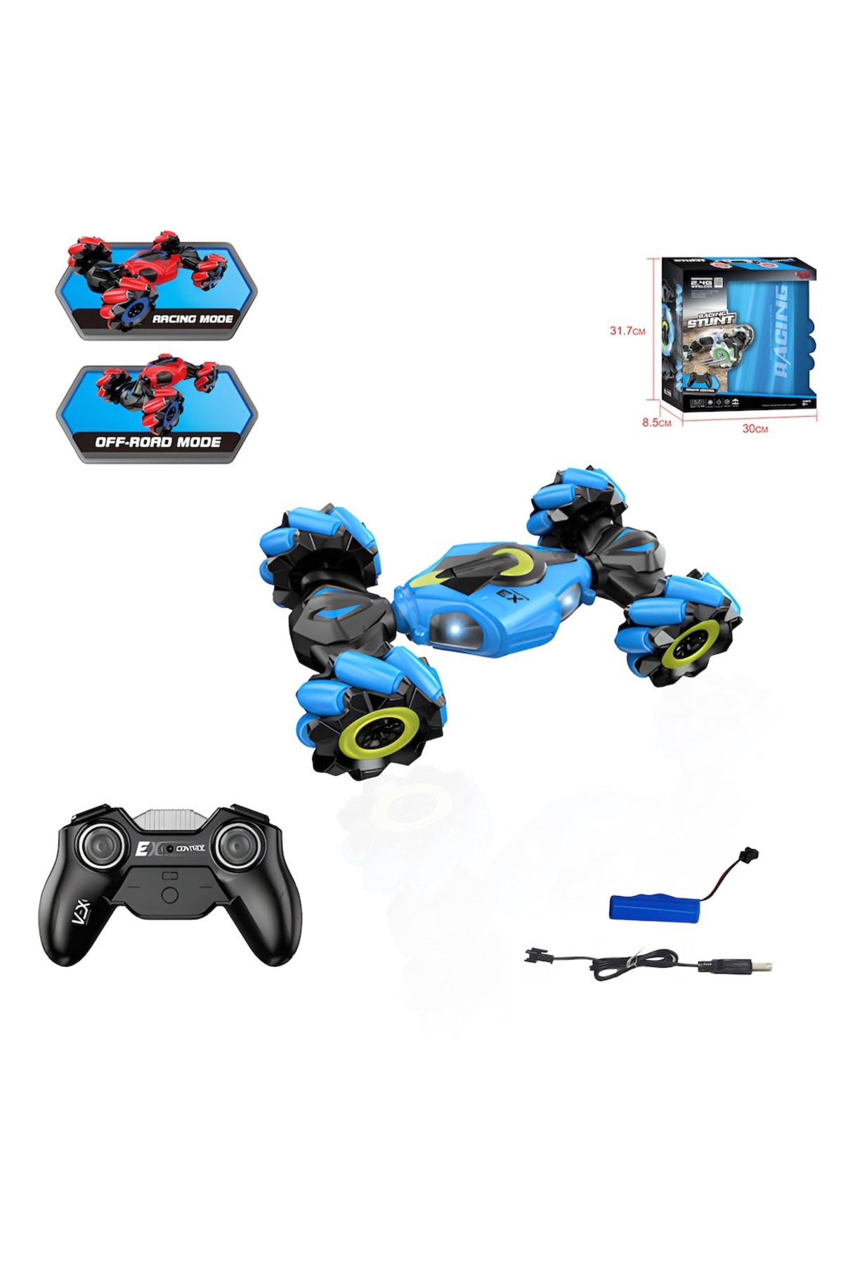 Oyuncak Store Uzaktan Kumandalı Full Fonksiyon Şarjlı 2.4 Ghz Akrobat Araba