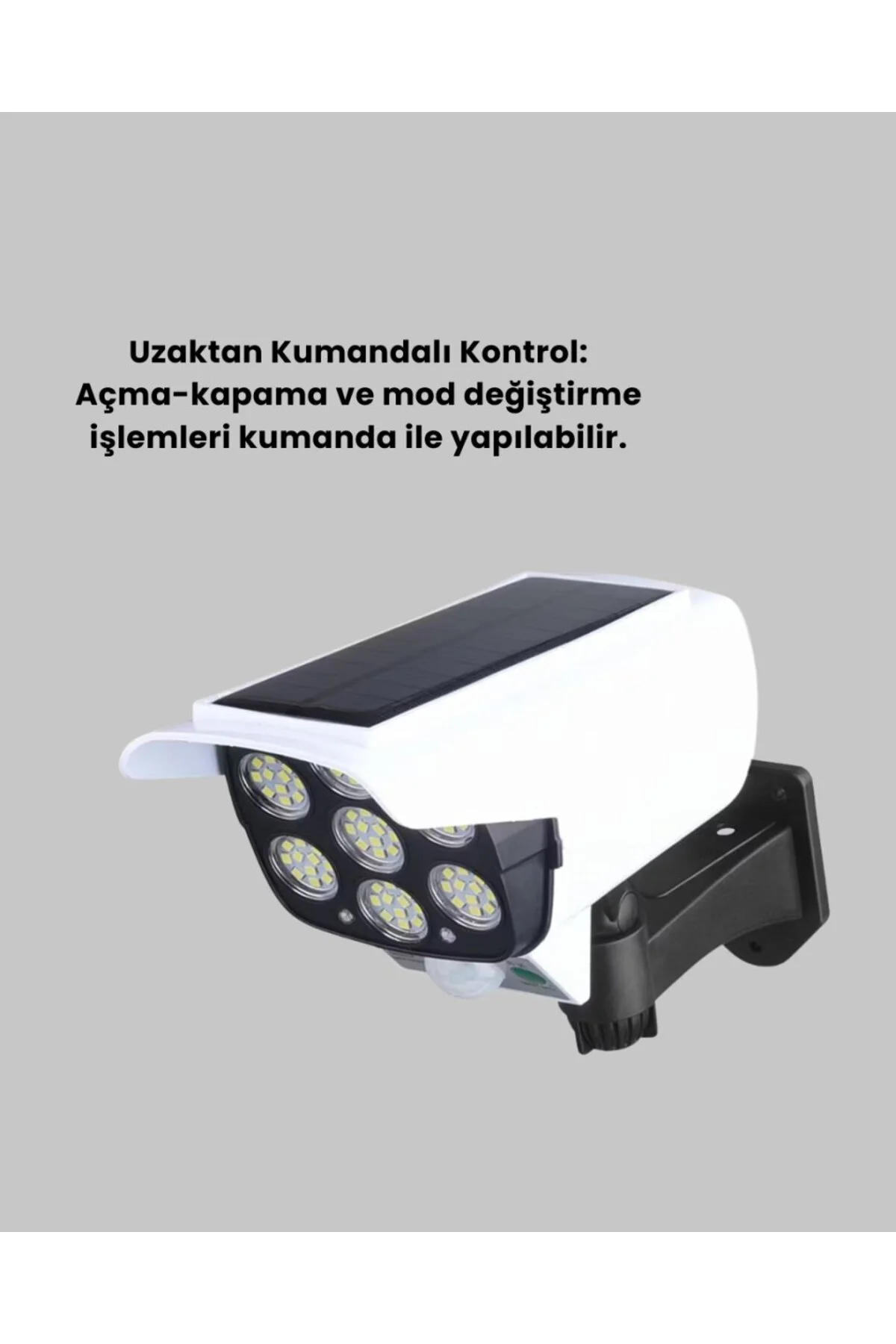 Uzaktan Kumandalı Güneş Enerjili LED Güvenlik Lambası Kamera Tipi