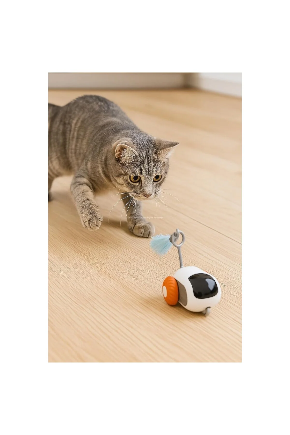 Uzaktan Kumandalı Kedi Oyuncağı 2 Modlu Hareketli Araba Sessiz Mo