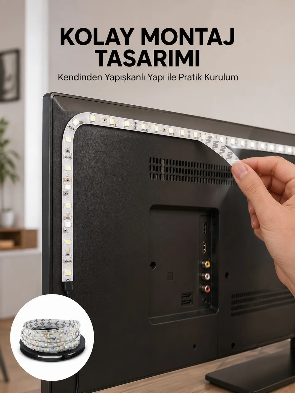Uzaktan Kumandalı Led Tv Arka Işık Şeridi Yeni Nesil - Lisinya Diğer
