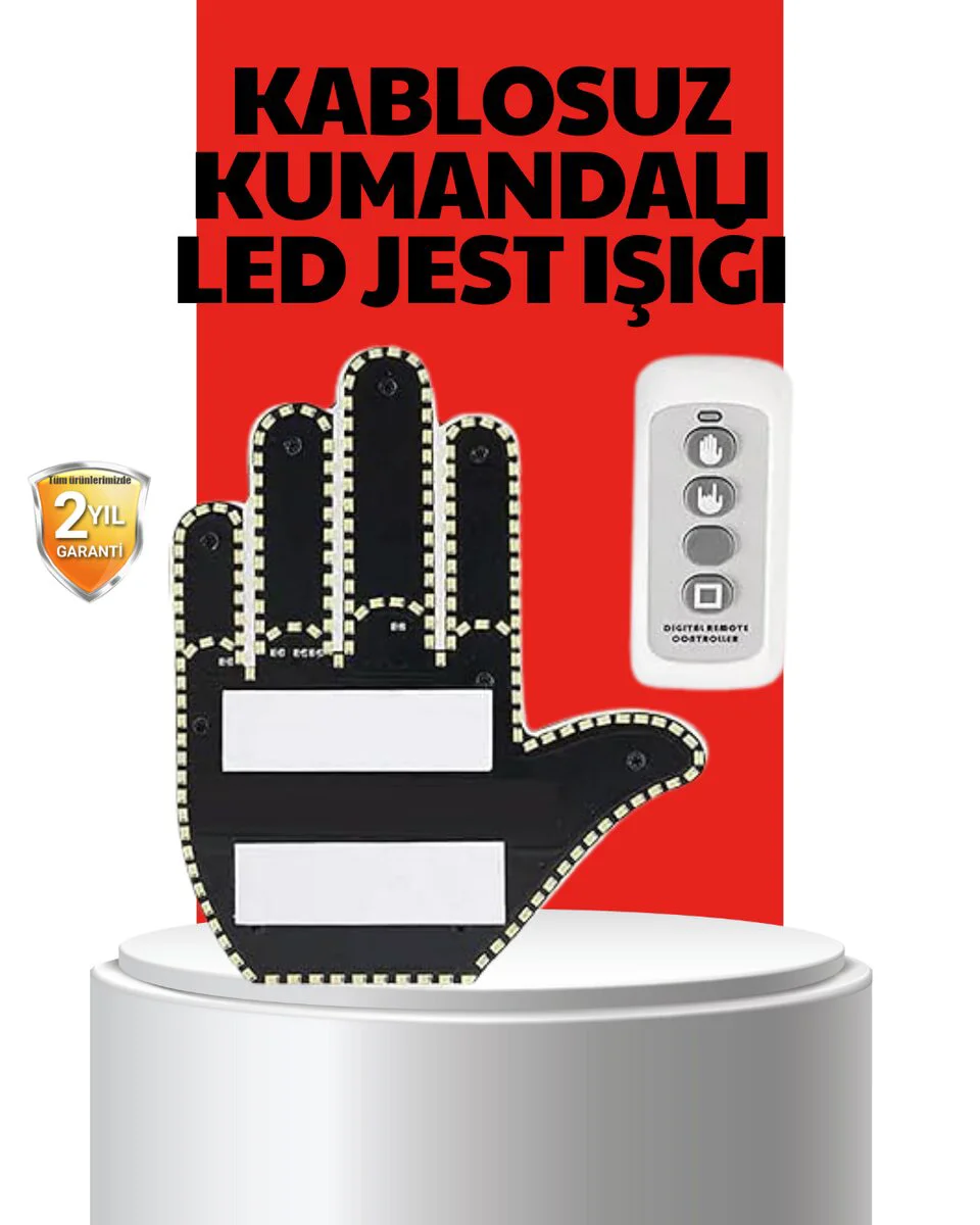 Uzaktan Kumandalı LED Jest Işığı - 3 Hareket Modu ile Sürüş Güvenliği ve Eğlence