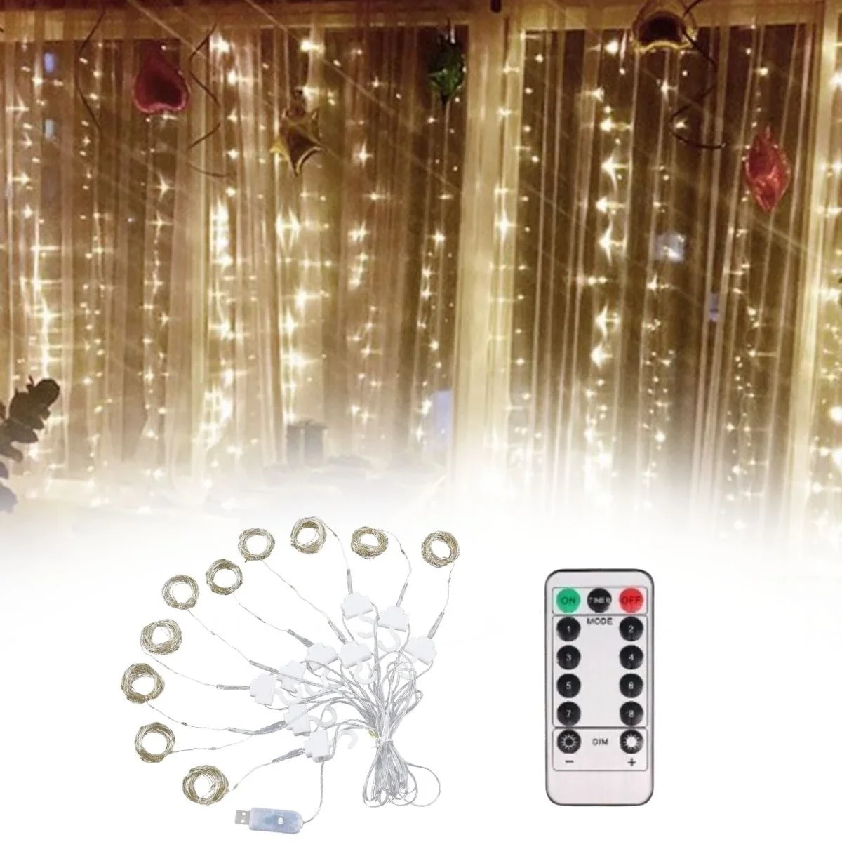 Uzaktan Kumandalı Led Perdeye Takılabilen Kancalı Işık Usb 3x3 Metre Peri Perde Led Bx40 Fiyatı, Yorumları ve Özellikleri