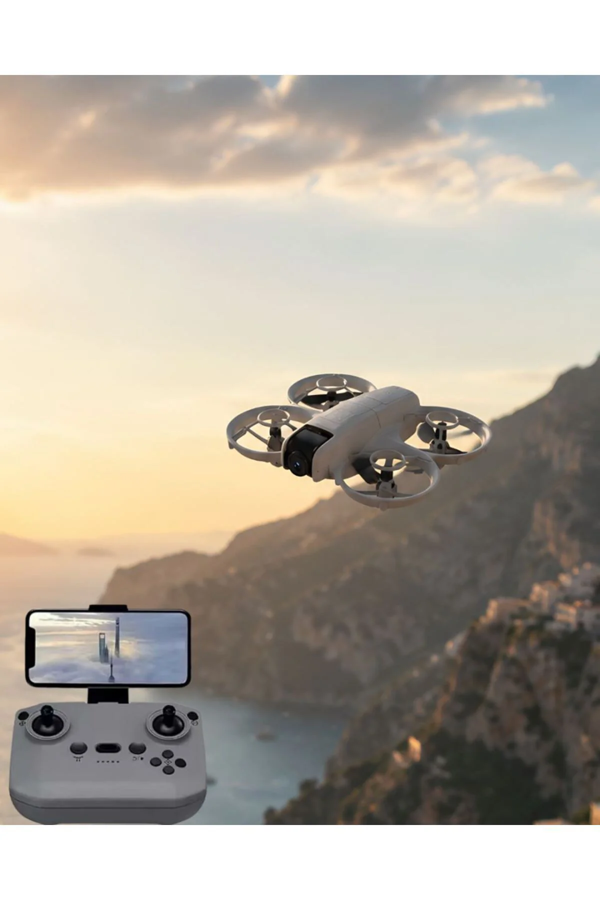 Uzaktan Kumandalı Mini Drone HD Kamera Işıklı Tasarım