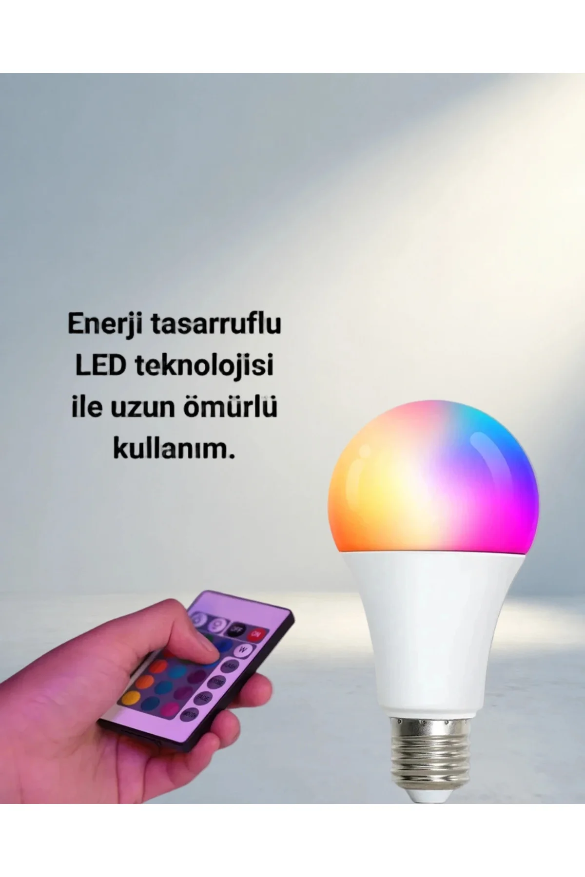 Uzaktan Kumandalı Rgb Led Ampul E27 15 Watt 16 Renkli Uzaktan Kumandalı Rgb Led Ampul E27 15 Watt 16 Renkli