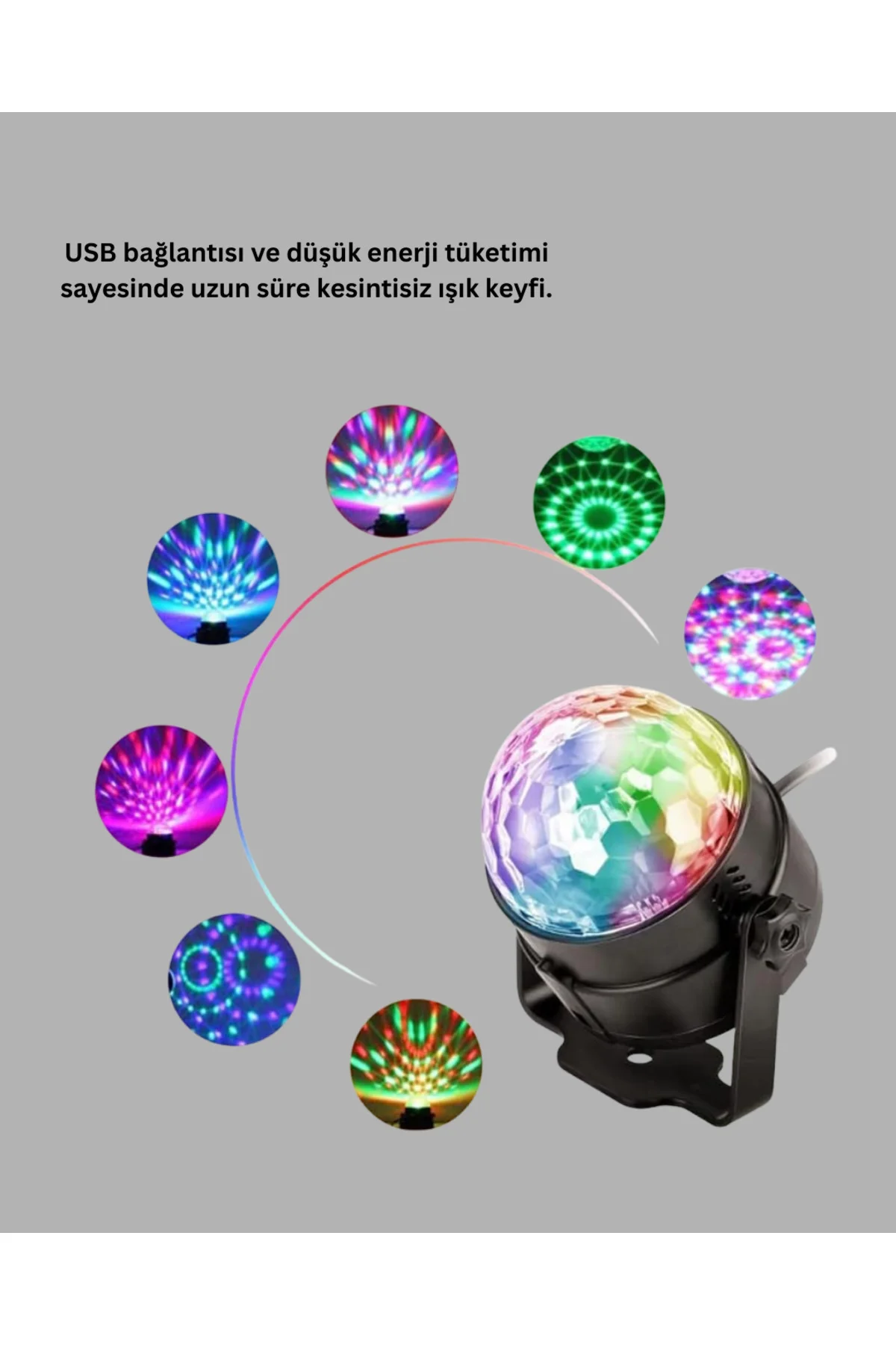 Uzaktan Kumandalı RGB Disko Projektör Işığı Uzaktan Kumandalı RGB Disko Projektör Işığı - Görsel 5