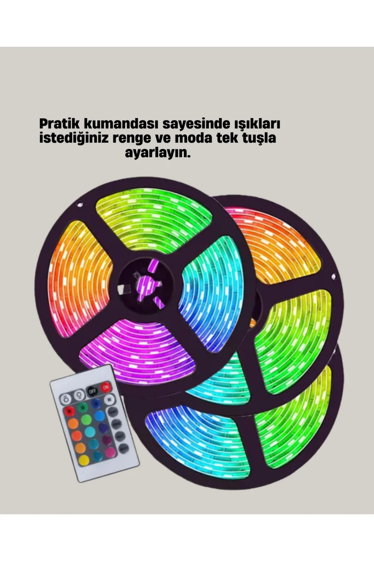 Uzaktan Kumandalı RGB Smart Şerit LED Işık Esnek ve Taşınabilir D