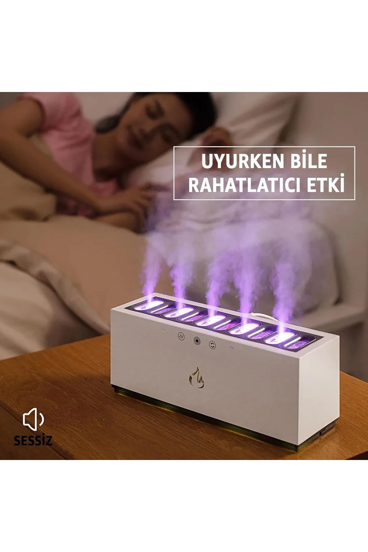 Uzaktan Kumandalı RGB Işıklı Hava Nemlendirici | Ses Sensörlü Eko