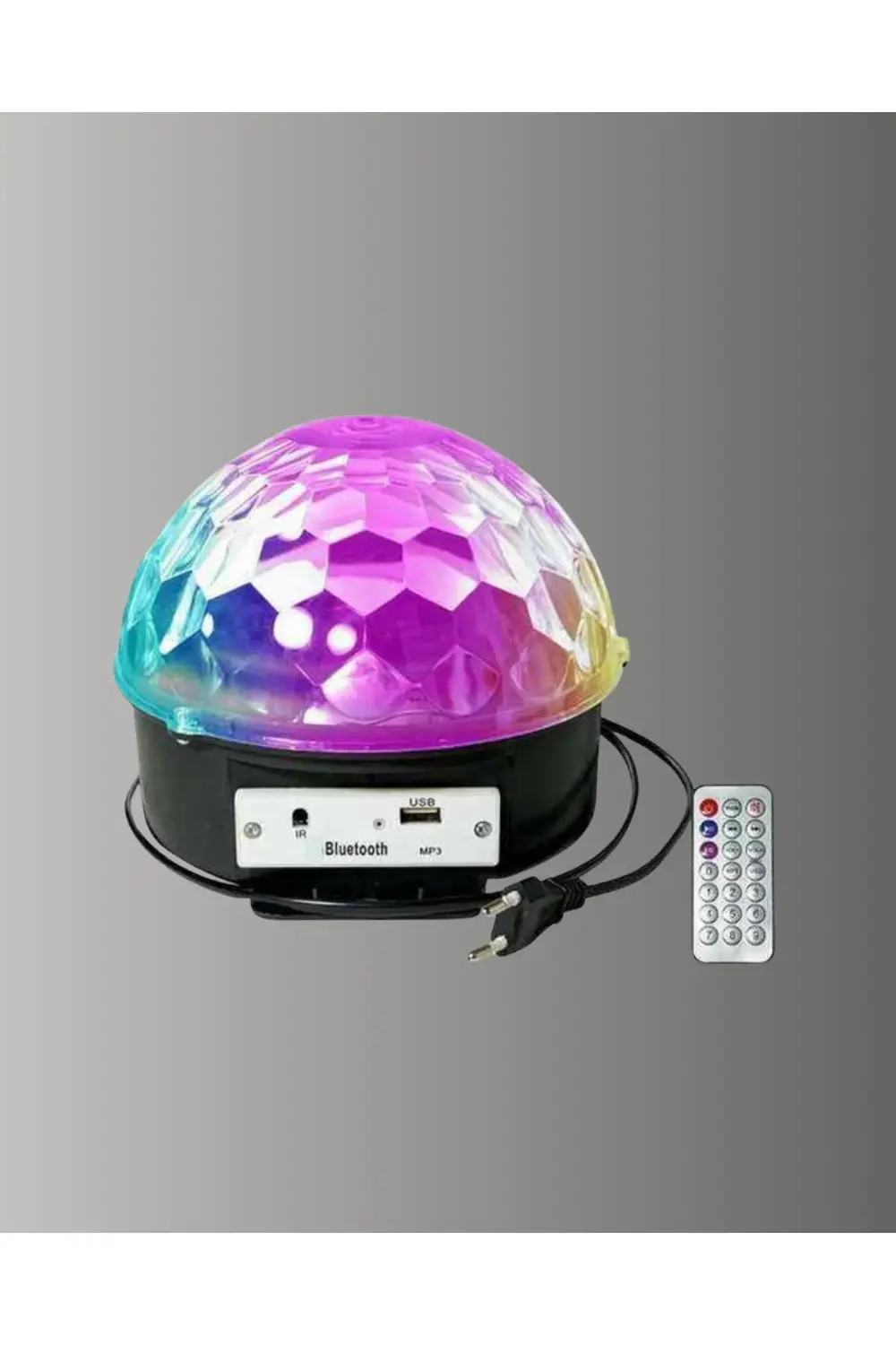 Uzaktan Kumandalı RGB LED Disko Topu Bluetooth Hoparlörlü