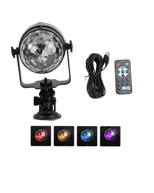 Uzaktan Kumandalı Ses Kontrollü LED Disko Işığı - 7 Modlu Parti Işığı