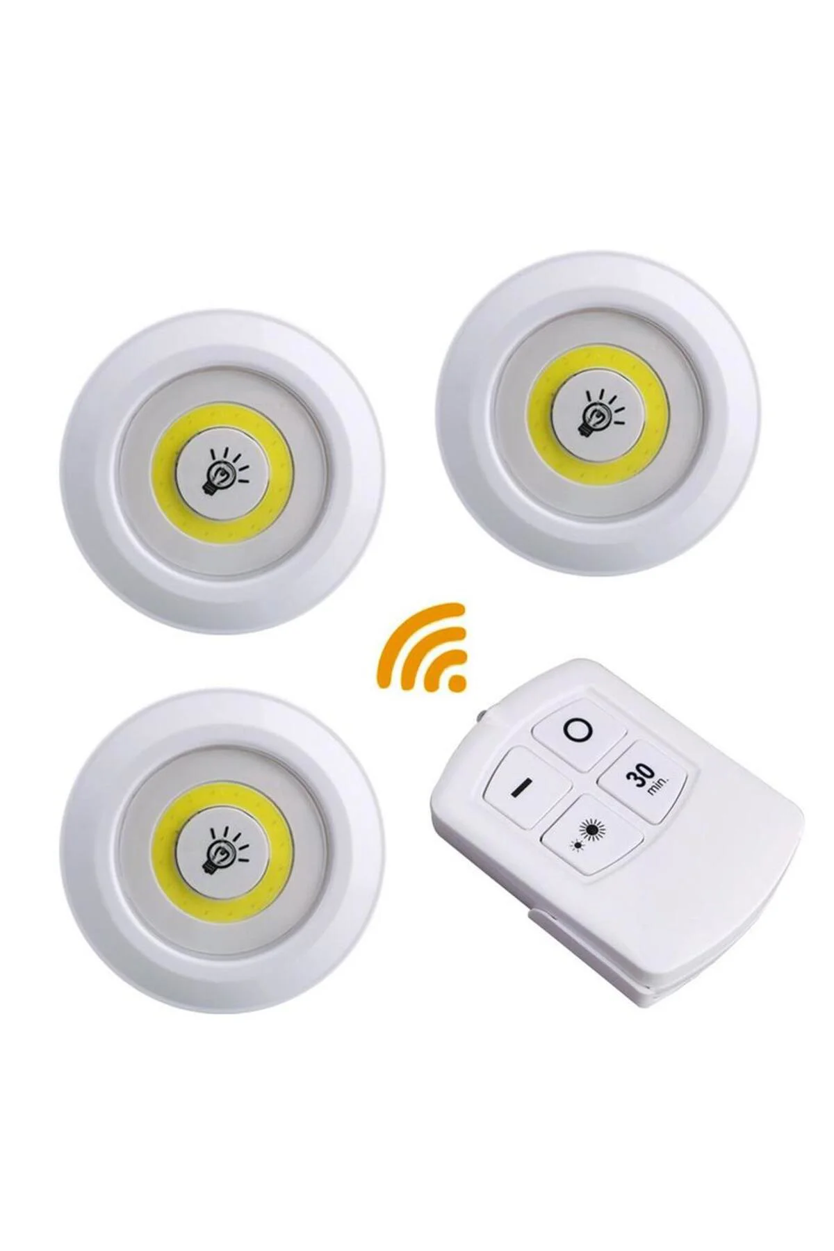 Uzaktan Kumandalı Yapışkanlı 3’lü Led Spot Lamba GO50606651190 Uzaktan Kumandalı Yapışkanlı 3’lü Led Spot Lamba GO50606651190