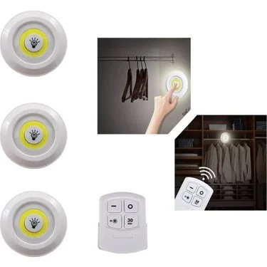 Uzaktan Kumandalı Yapışkanlı 3’lü Led Spot Lamba Bx40 Fiyatı, Yorumları ve Özellikleri