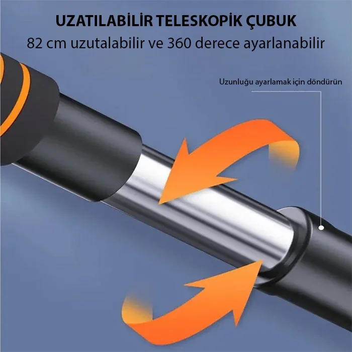 Uzatılabilir Araç Camı Kar Fırçası ve Buz Kazıyıcı - 82cm 360° Ayarlanabilir