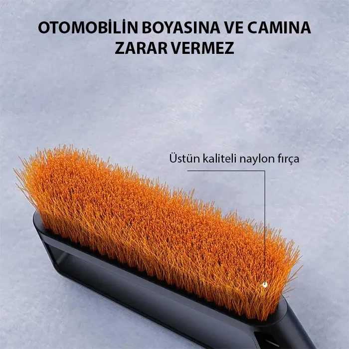 Uzatılabilir Araç Camı Kar Fırçası ve Buz Kazıyıcı - 82cm 360° Ayarlanabilir
