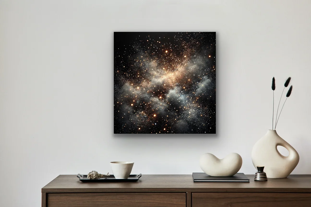 Uzay Boşluğu Kanvas Tablo 60x60cm - Çerçevesiz Duvar Sanatı