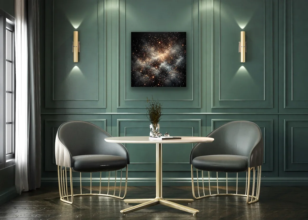 Uzay Boşluğu Kanvas Tablo 60x60cm - Çerçevesiz Duvar Sanatı